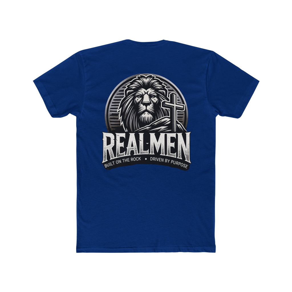 "Real Men" Lion Cross T-Shirt