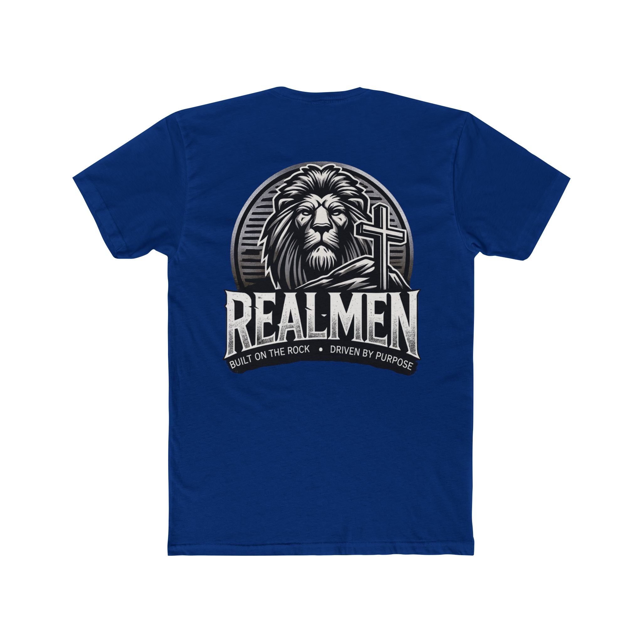 "Real Men" Lion Cross T-Shirt