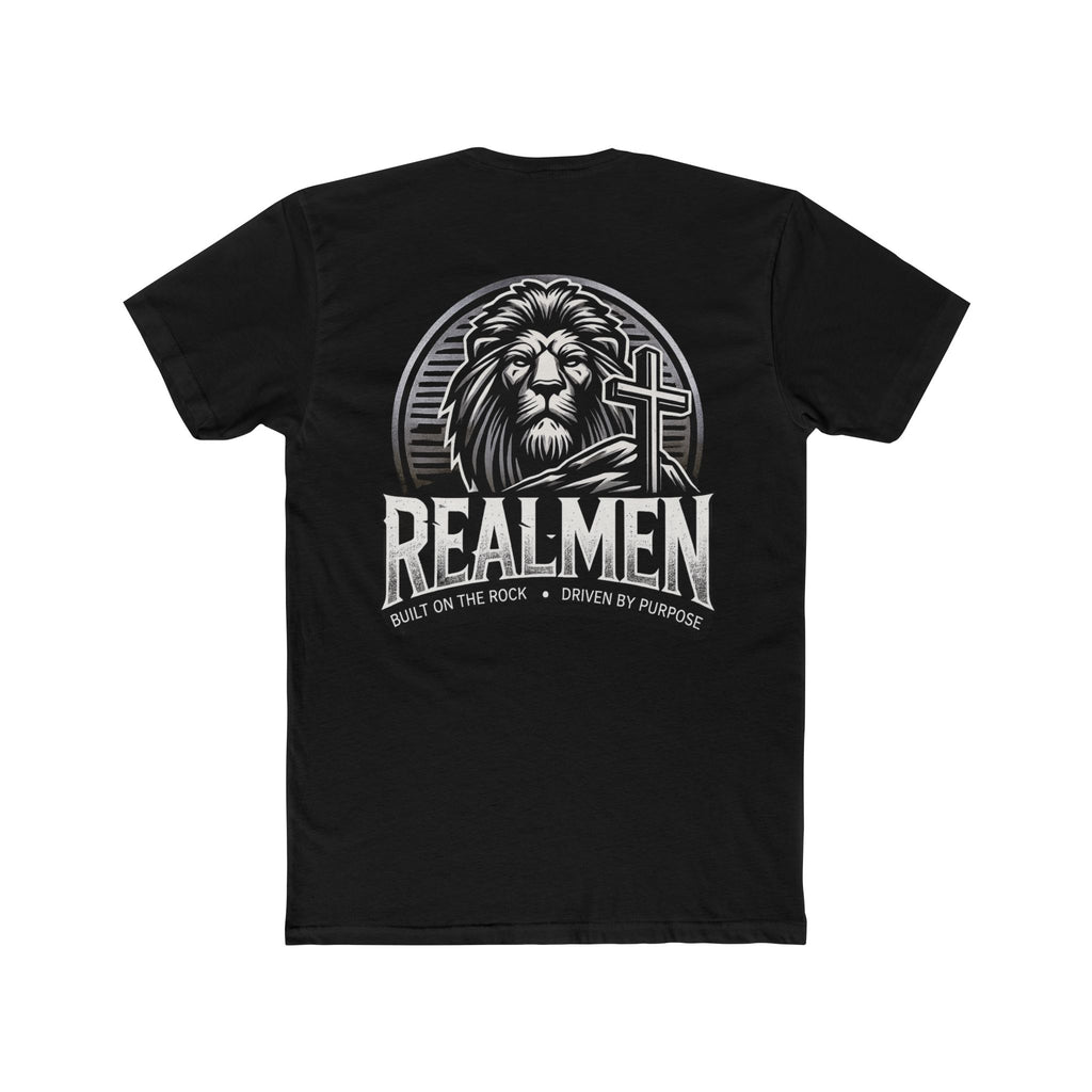 "Real Men" Lion Cross T-Shirt