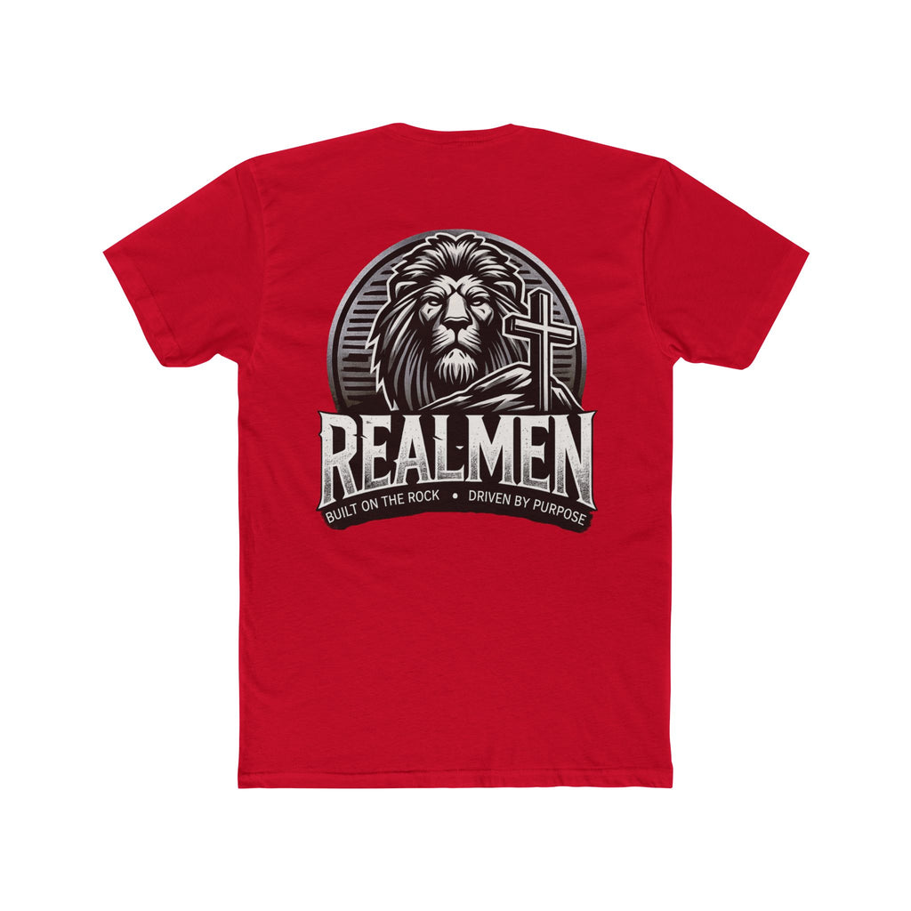 "Real Men" Lion Cross T-Shirt