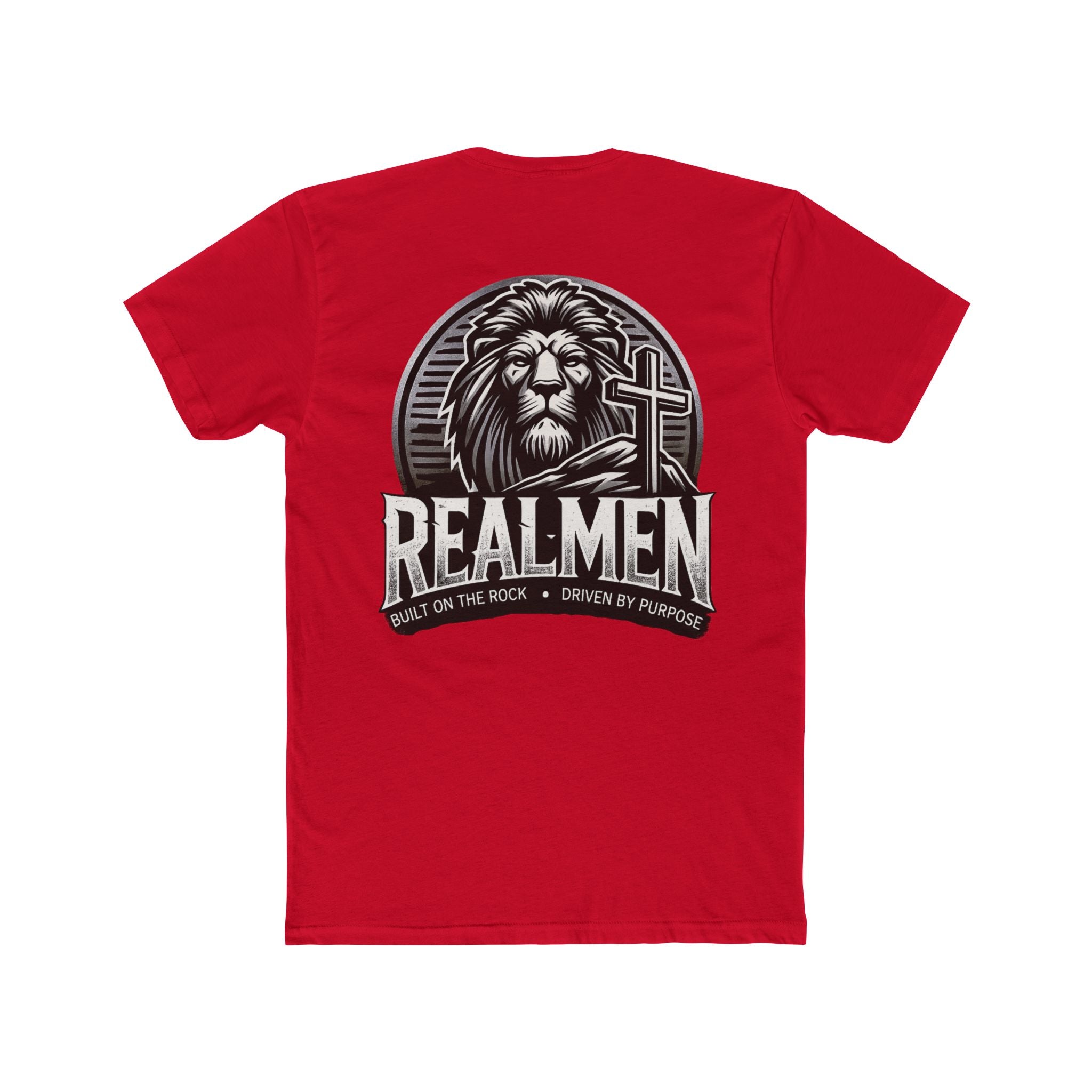 "Real Men" Lion Cross T-Shirt