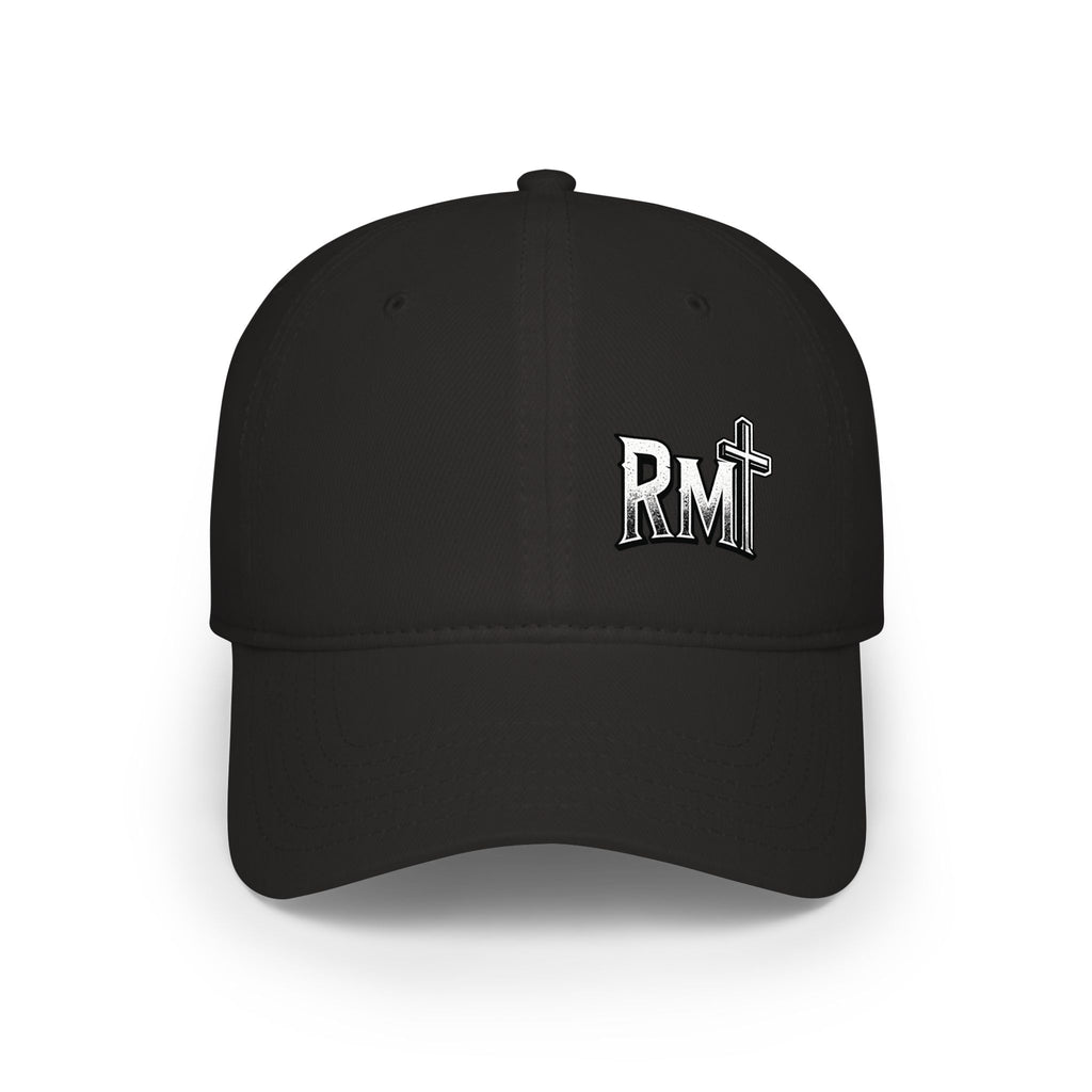 "RM" Cross Logo Embroidered Low Profile Baseball Cap