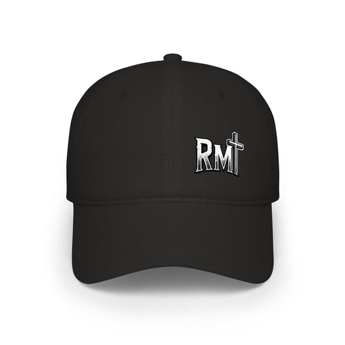 "RM" Cross Logo Embroidered Low Profile Baseball Cap