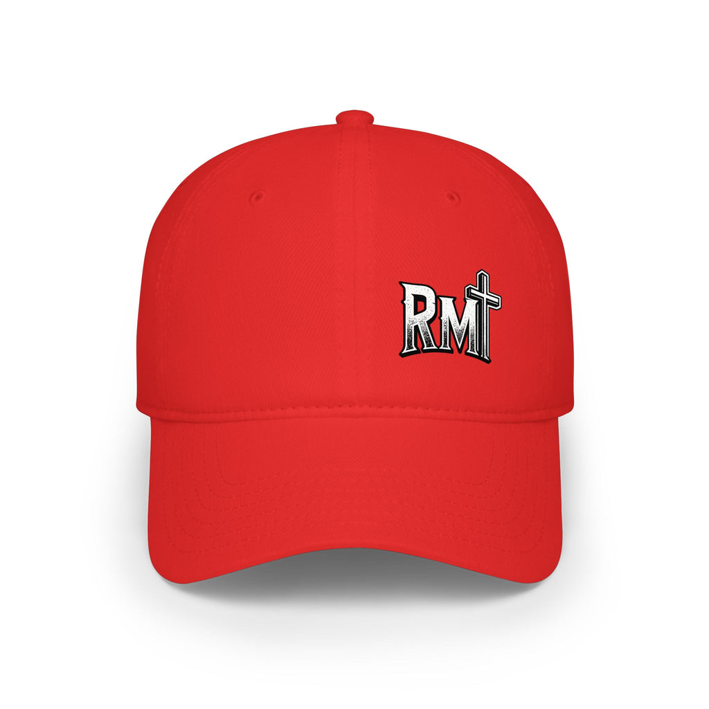 "RM" Cross Logo Embroidered Low Profile Baseball Cap