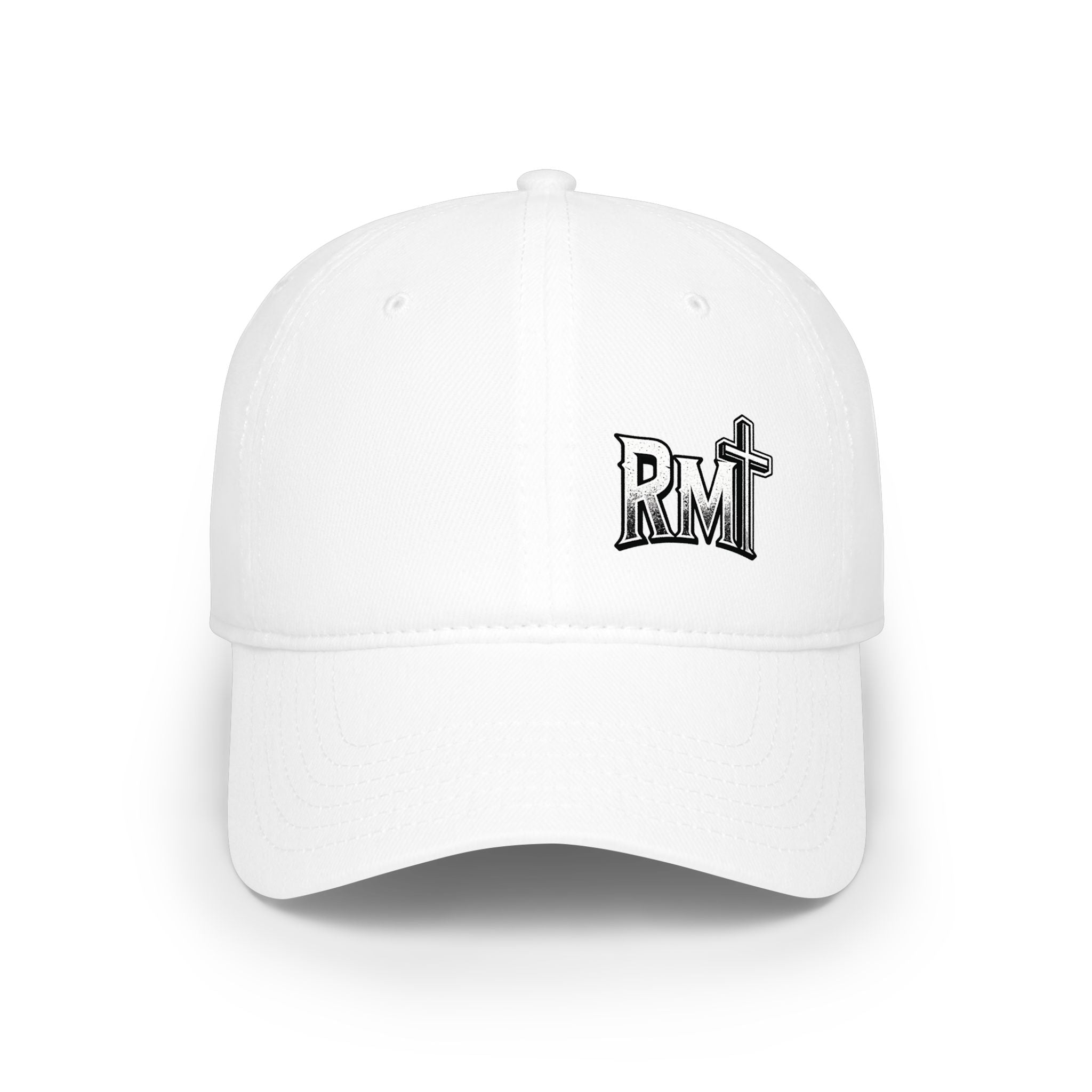 "RM" Cross Logo Embroidered Low Profile Baseball Cap