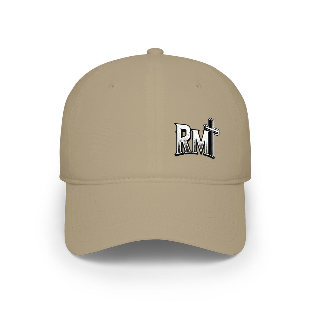 "RM" Cross Logo Embroidered Low Profile Baseball Cap