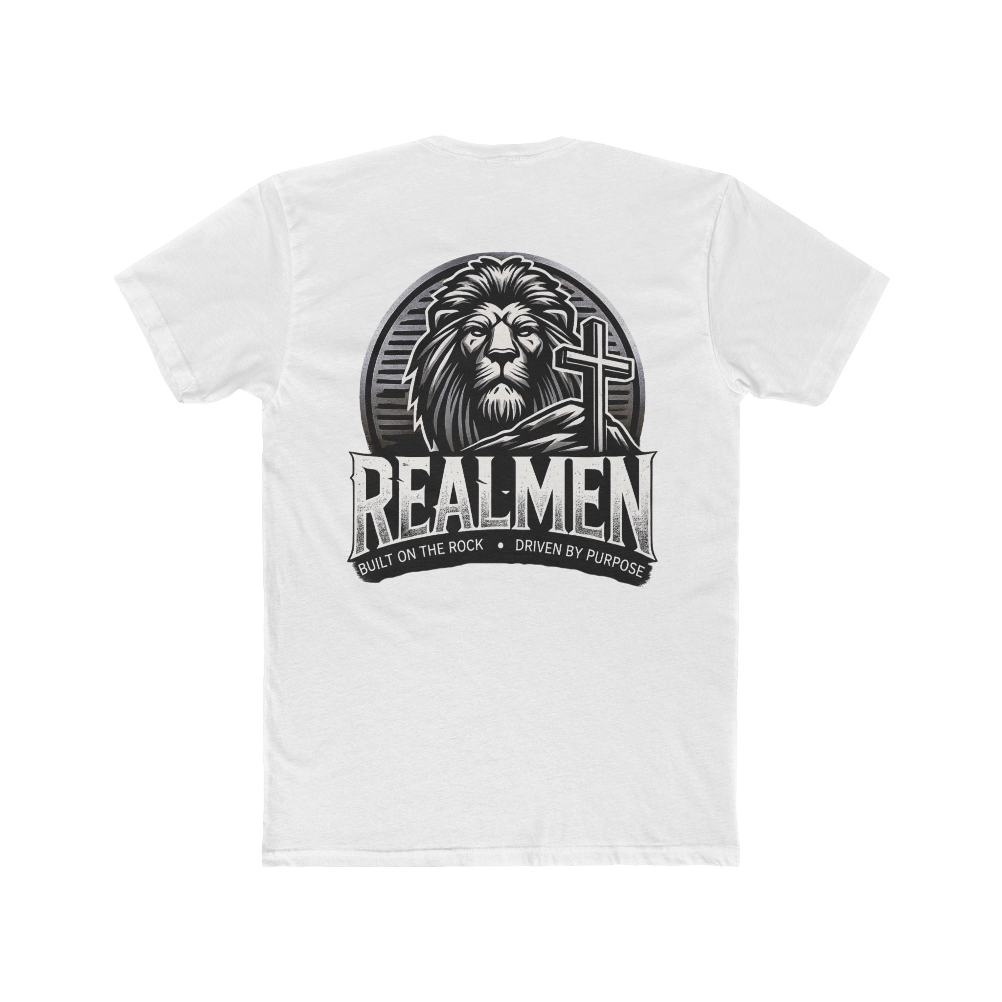 "Real Men" Lion Cross T-Shirt