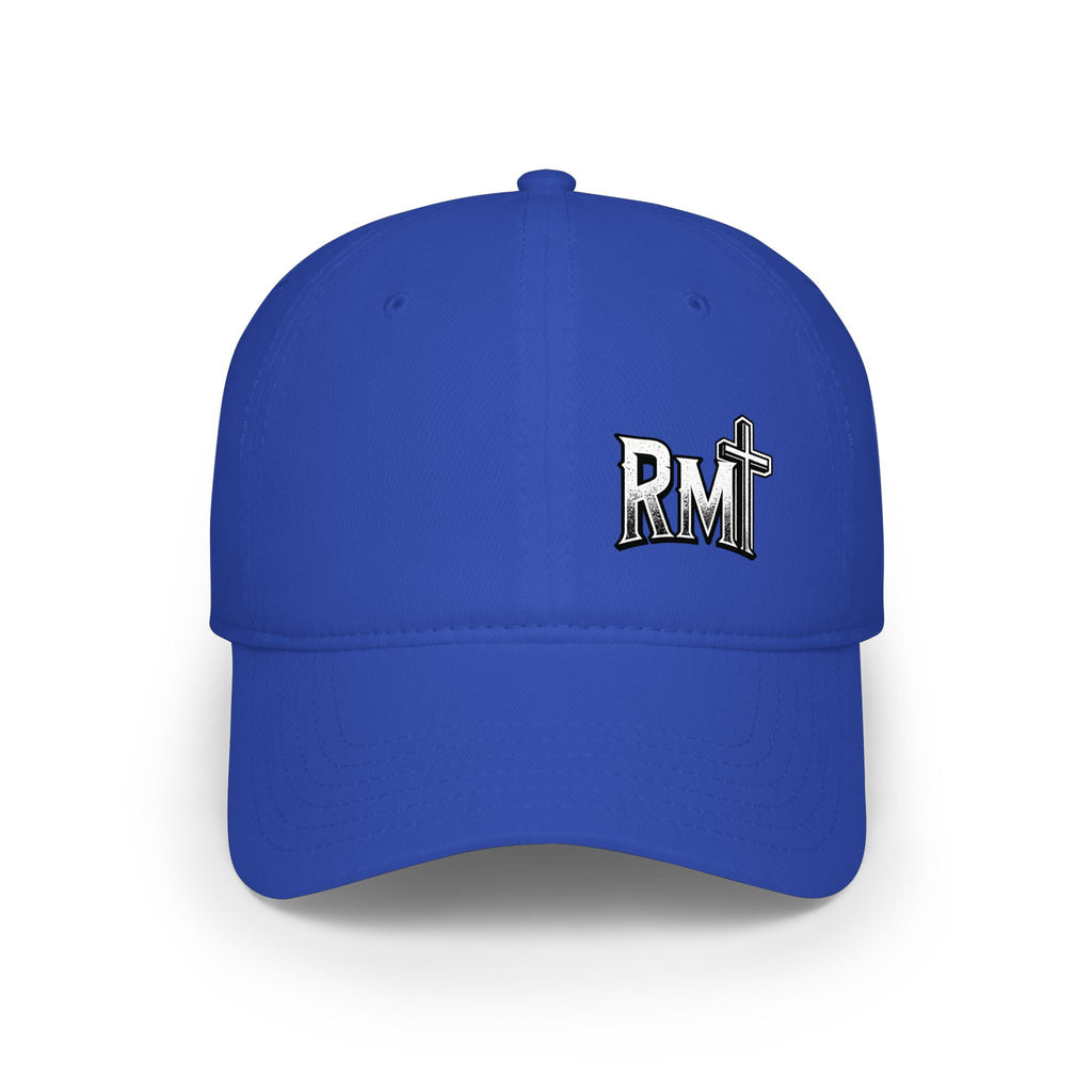 "RM" Cross Logo Embroidered Low Profile Baseball Cap