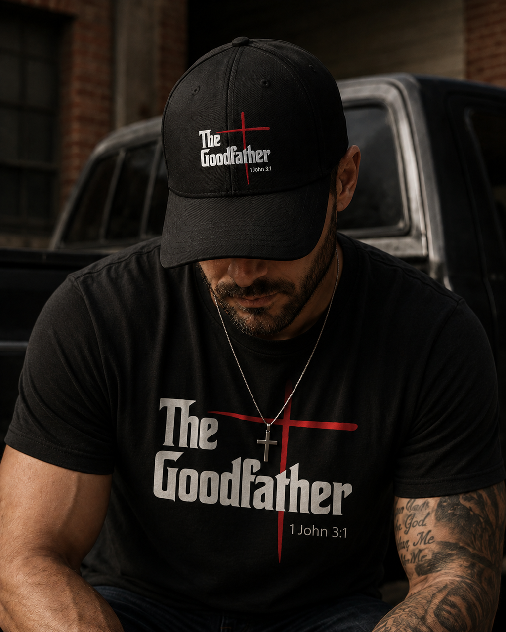 "The Goodfather" Black Low Profile Baseball Cap