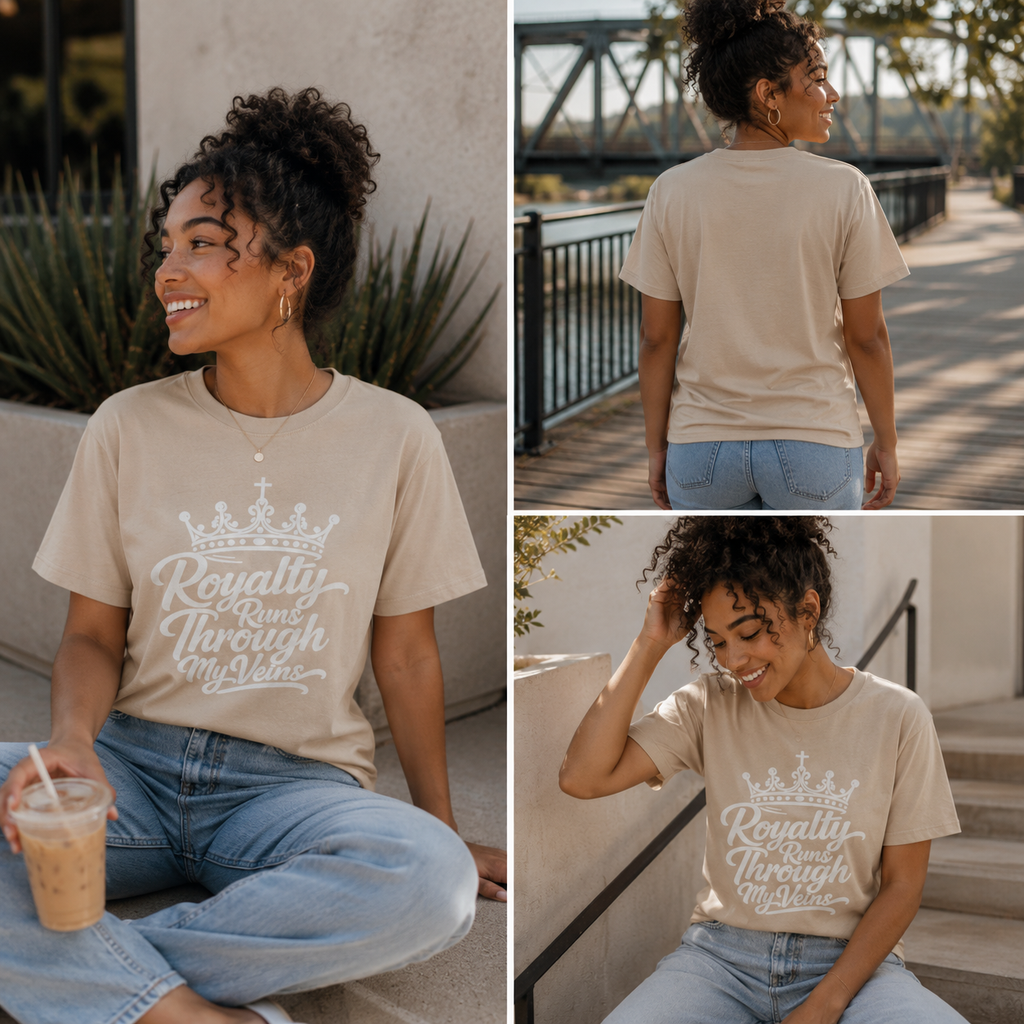 "Royalty Runs Through My Veins" Oversized T-Shirt