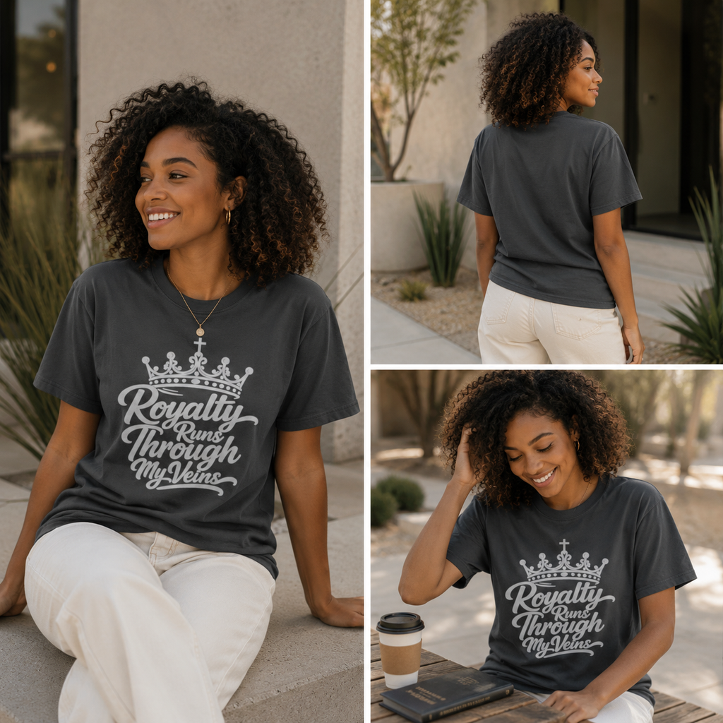 "Royalty Runs Through My Veins" Oversized T-Shirt