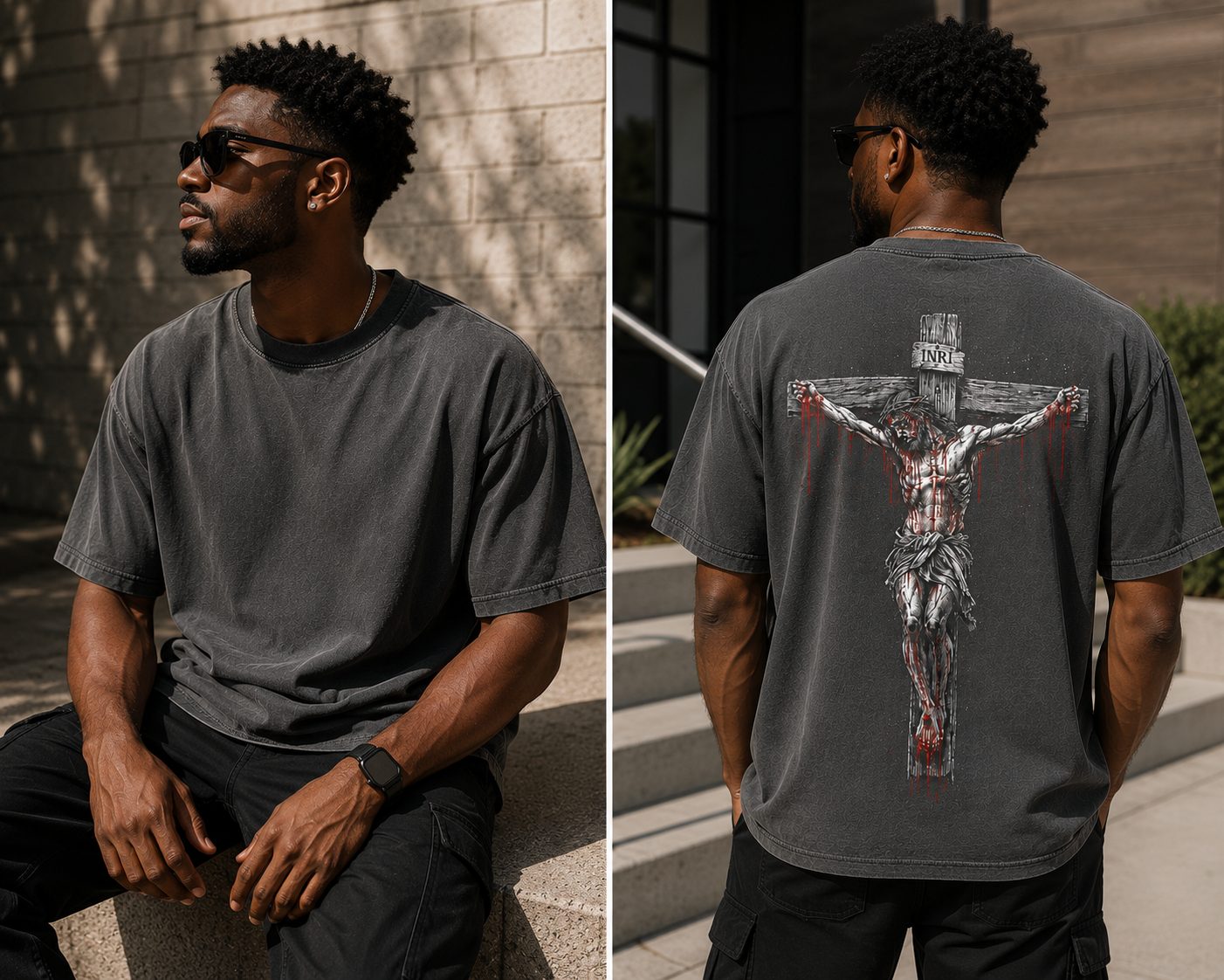 "Jesus on the Cross" Oversized T-Shirt